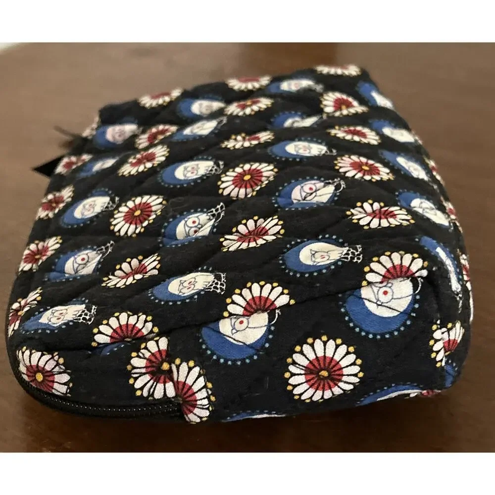 Vera Bradley Cosmetic Bag, Night Owl Pattern, Pre-Owned, Excellent